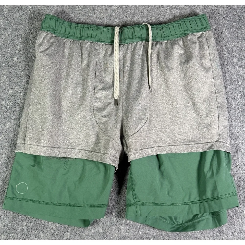 Vuori Kore Hedge Green Shorts Men's Size XL Lined Gym Performance Active V302 7
